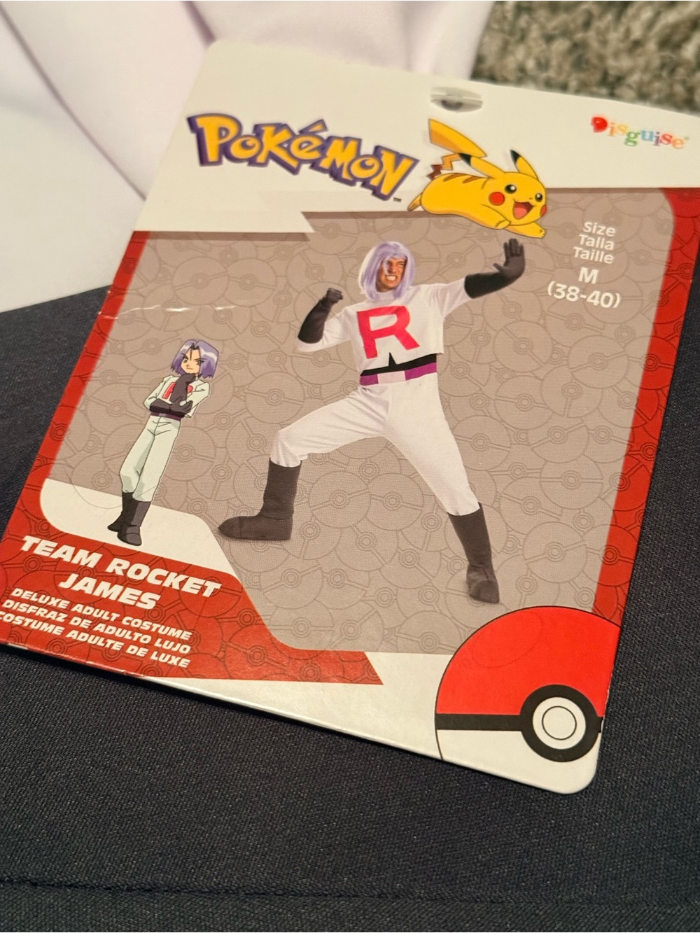 Team Rocket James Costume - White & Black